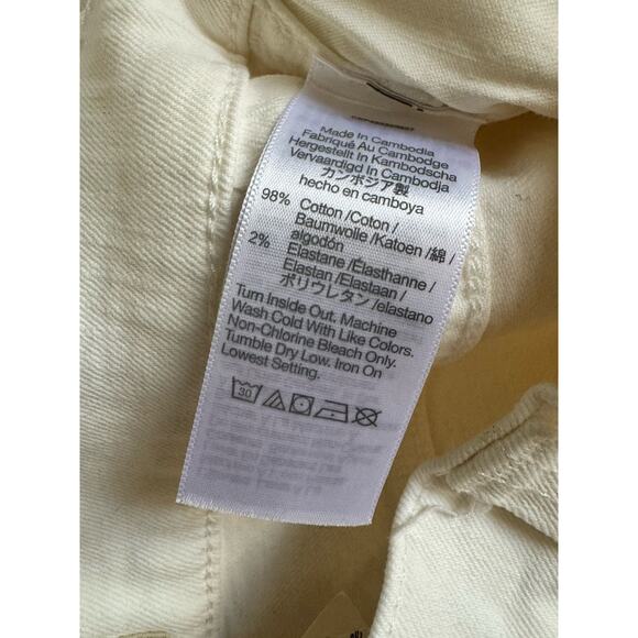 NWT Madewell Tile White The Perfect Vintage Wide Leg Crop Jeans Size 25 - Picture 11 of 11